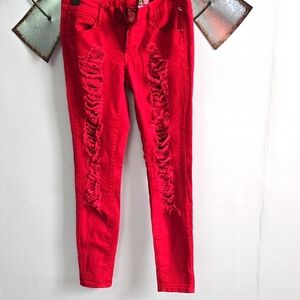 Dollhouse Vibrant Red Jeans